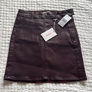 Good American Faux Leather Mini Skirt NWT | Size 00 Brownish Burgundy